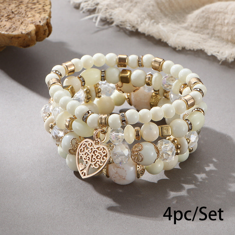 European and American Cross-Border Hot-Selling New Bohemian Bracelets Creative Tassel Multi-Layer Beaded Bracelets Fashion Jewelry