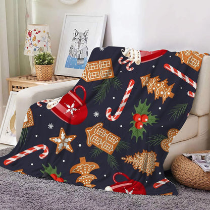 Christmas Decoration Blanket Holiday Blanket Red Festive Blanket Christmas Tree Polo Sofa Blanket Flannel Blanket