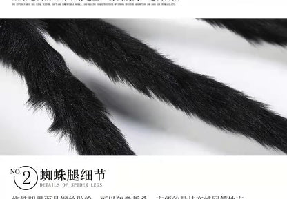 Halloween plush toy spider bar haunted house decoration props ghost festival spoof trick toy simulation big spider