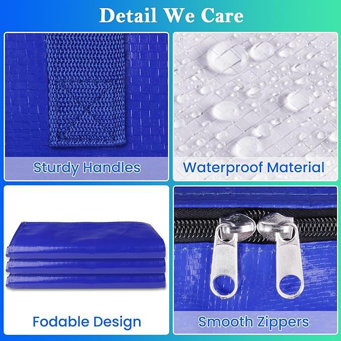 Moving Bag Pp Woven Thickened Moisture-Proof Portable Clothing Organizing Luggage Bag Quilt Storage Bag Multi-Purpose Storage