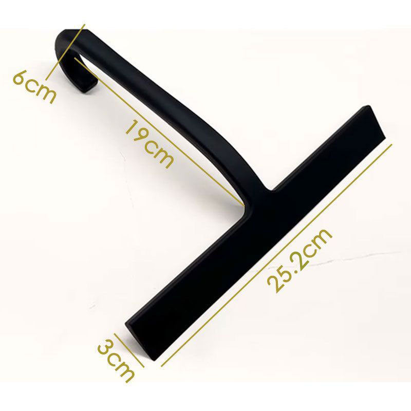 Silicone Glass Wiper with Inverted Hook, Black Silicone Window Cleaning Tool, Two Sizes Available