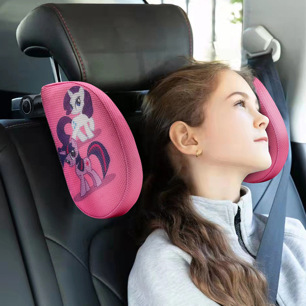 New Universal Car Cartoon Pillow Neck Pillow Breathable Car Seat Headrest Pillow Car Interior Supplies