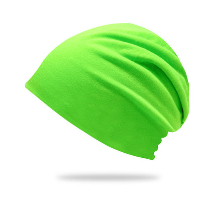 Cross-Border New Style Solid Color Slouchy Beanie, Popular Double-Layer Pullover Hat, Thin Postpartum Hat, Cold Weather Hat Wholesale