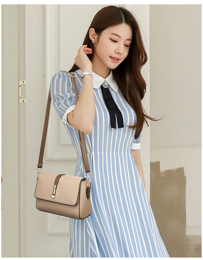 Small Square Bag for Women 2026 New Fashion Soft Leather Women's Shoulder Crossbody Bag Pure Color High-Quality Texture Middle-Aged Mom Bag