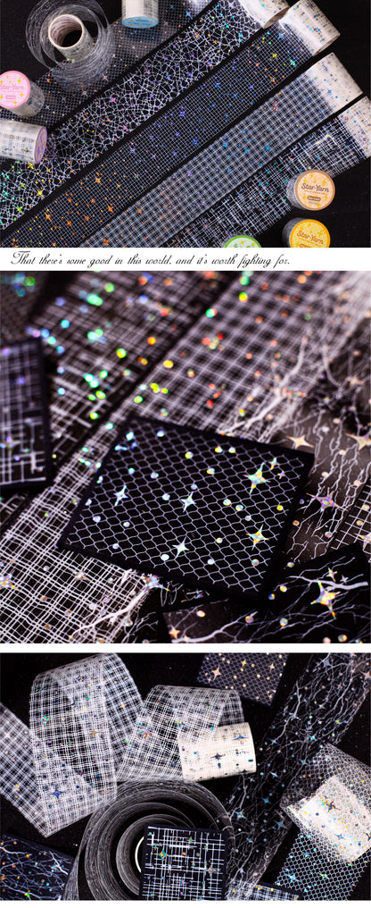 Retrostory Star Yarn Series Stereo Hot Stamping Pet Handbook DIY Border Background Yarn Decorative Collage Tape