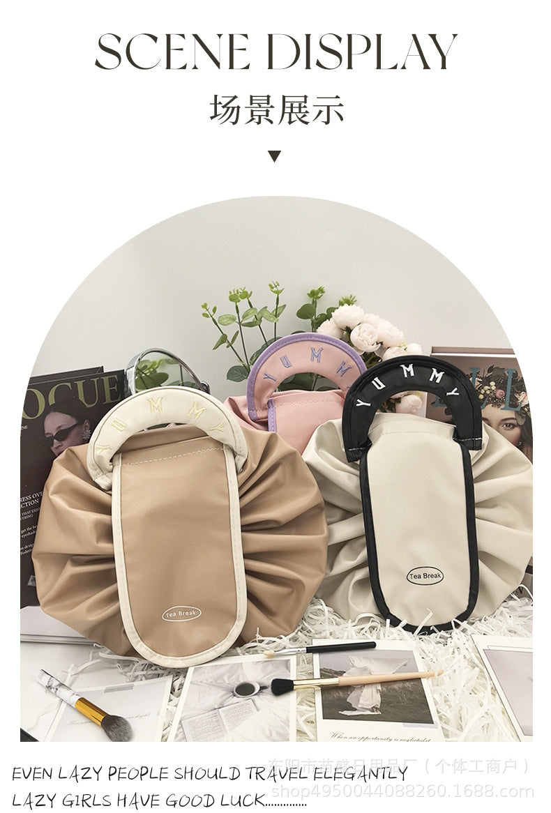 Lazy Person's Makeup Bag, Travel Large-Capacity Portable Storage Bag, Drawstring Pouch, Makeup Storage