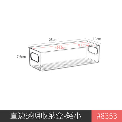 Transparent Storage Box Desktop Kitchen Cabinet Drawer Refrigerator Storage Box Acrylic Snacks Portable Storage Basket