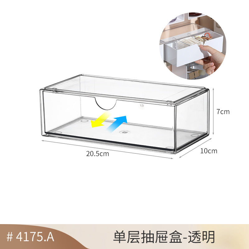 Bathroom Makeup Cotton Wall-Mounted Storage Box Bathroom Cotton Swab Stick Makeup Remover Cotton Dormitory Hair Accessories Storage Rack