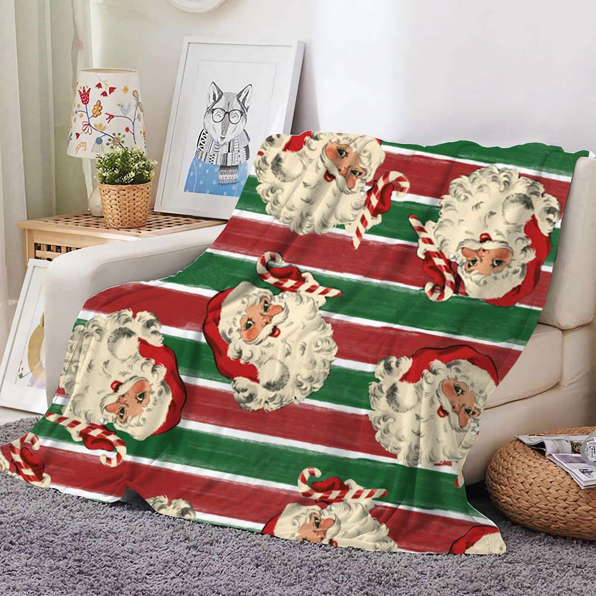 Christmas Decoration Blanket Holiday Blanket Red Festive Blanket Christmas Tree Polo Sofa Blanket Flannel Blanket