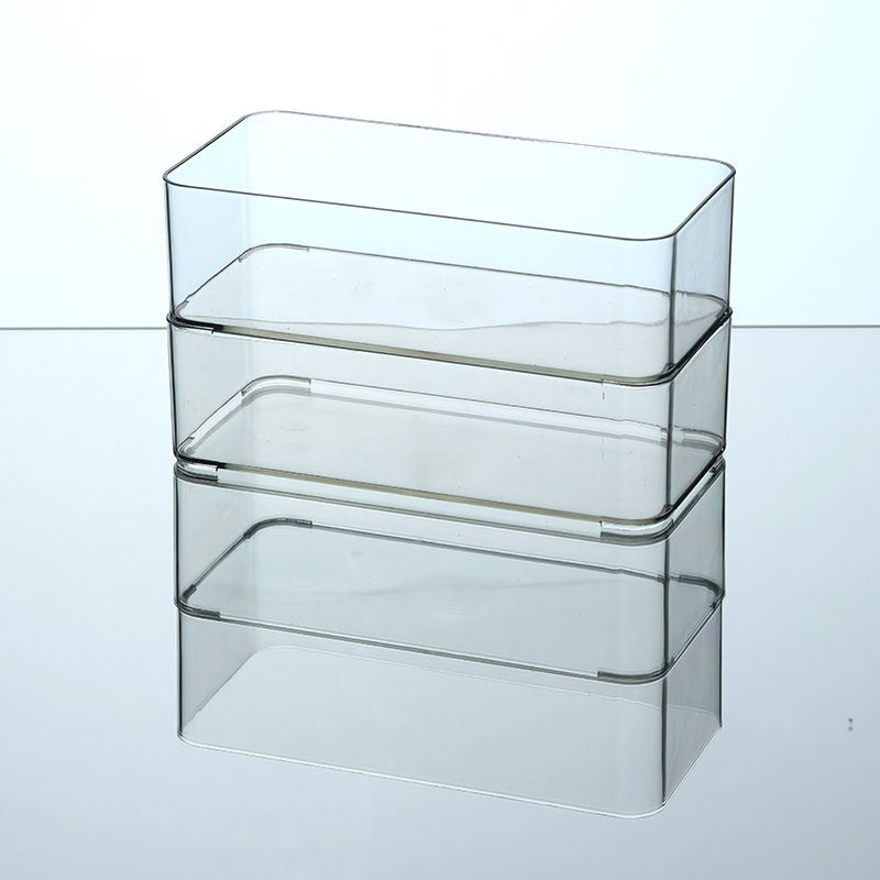 Simple Storage Box Transparent Acrylic Narrow Long Rectangular Mirror Cabinet Cosmetic Stationery Pen Kitchen Chopsticks Box