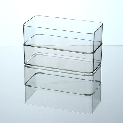 Simple Storage Box Transparent Acrylic Narrow Long Rectangular Mirror Cabinet Cosmetic Stationery Pen Kitchen Chopsticks Box
