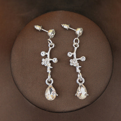 Korean Bride Necklace Earrings Two-piece Decorations Wedding Yarn Wedding Jewelry Wedding Accessories Dance Studio