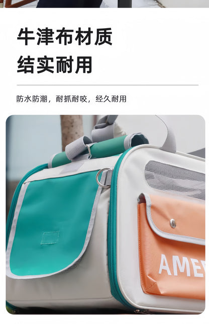 Cat Bag Outgoing Portable Cat Dog Backpack Cat Cage Breathable Crossbody Portable Cat Bag Large Capacity Pet Bag