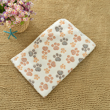 Cross-border pet blanket mat cat and dog flannel blanket autumn and winter warm blanket pet sleeping mat wholesale