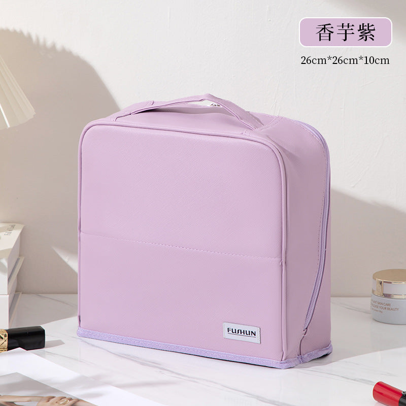 Stand-Up Cosmetic Bag, Large-Capacity Pencil Case, Women's Bag, Travel Storage Bag, Waterproof and Wear-Resistant, Can Be Hung on Luggage Bags