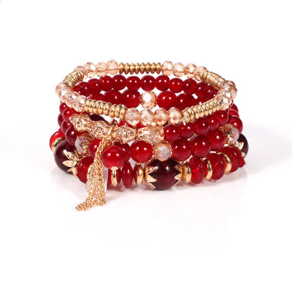 European and American Cross-Border Hot-Selling New Bohemian Bracelets Creative Tassel Multi-Layer Beaded Bracelets Fashion Jewelry