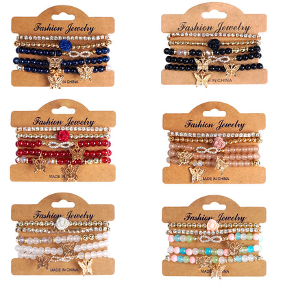 European and American Cross-Border Hot-Selling New Bohemian Bracelets Creative Tassel Multi-Layer Beaded Bracelets Fashion Jewelry