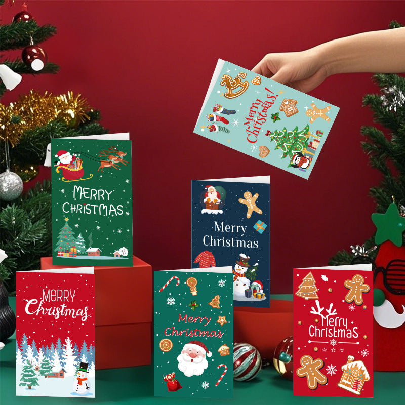 Cross-Border Amazon New Creative Ins Style Christmas Greeting Card Export Export Blessing Christmas Card Envelope Cover