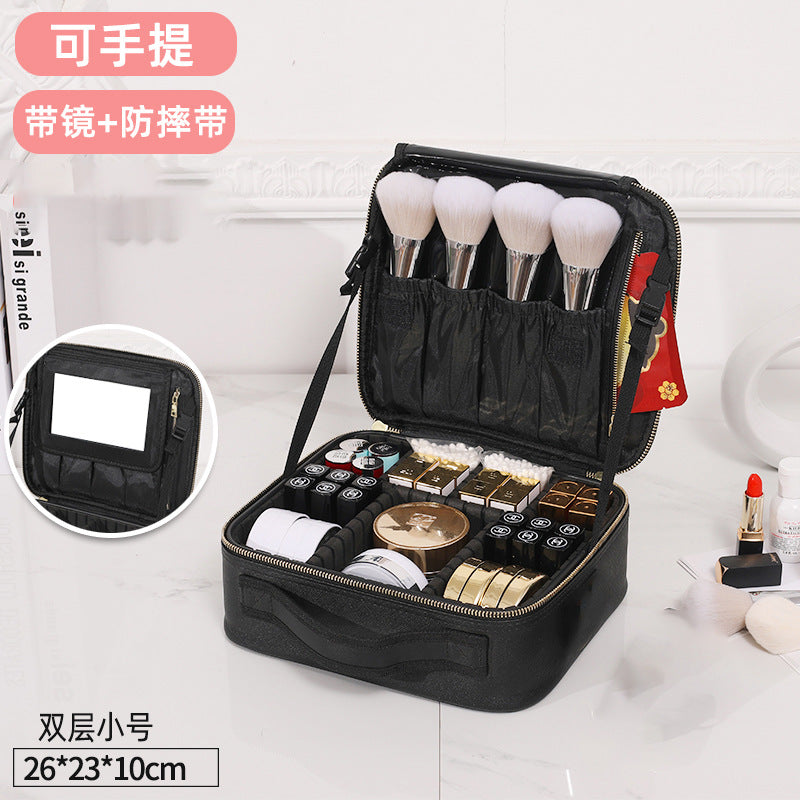 Makeup Case with Light and Mirror, Led Makeup Bag, Large Capacity Makeup Box, Storage Box, Storage Bag, Multifunctional