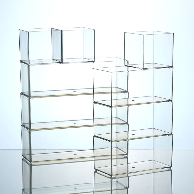 Mirror cabinet acrylic sundries stationery pencil storage box finishing box narrow strip storage transparent note hand account