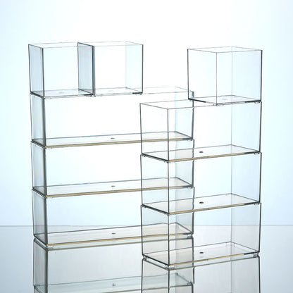 Mirror cabinet acrylic sundries stationery pencil storage box finishing box narrow strip storage transparent note hand account