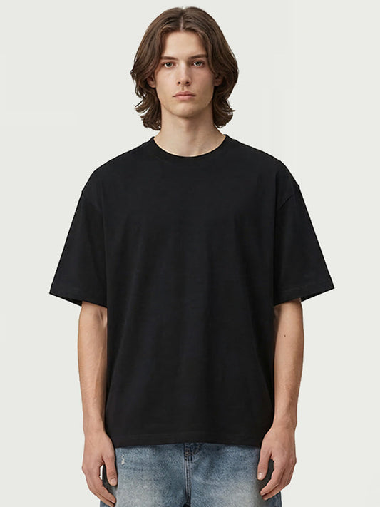 Dan Baoni | Summer Cool Sense Sunscreen Solid Color Advanced Sense Ice Silk Men's T-Shirt Loose Round Neck Shoulder Short Sleeve Customization