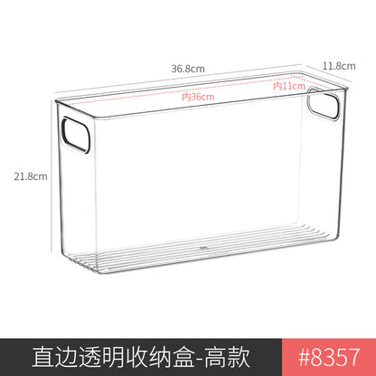 Transparent Storage Box Desktop Kitchen Cabinet Drawer Refrigerator Storage Box Acrylic Snacks Portable Storage Basket