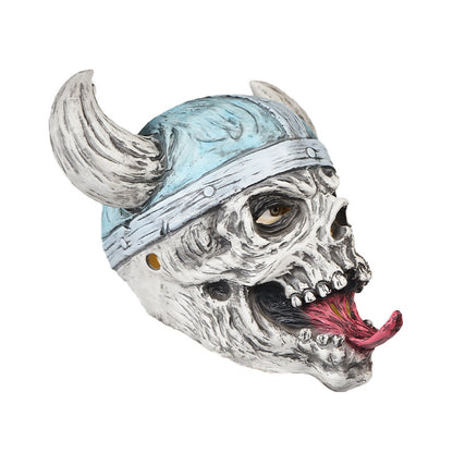 Halloween Ugly Latex Skull Set Mask New Viking Helmet Ghost Dress-up Ball Decorative Props