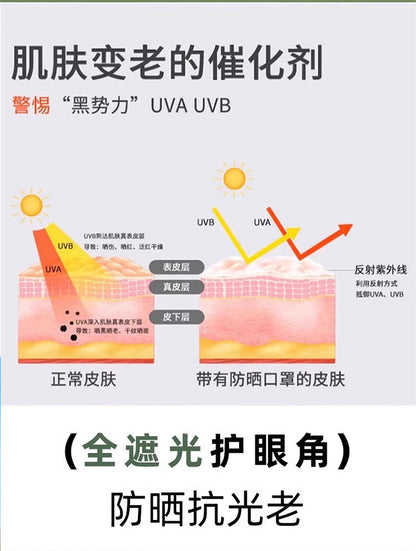UPF500 Sunscreen Face Gini Mask Women's UV Protection Ice Silk Summer Breathable 7A Antibacterial Hyaluronic Acid Mask