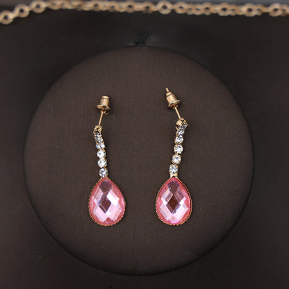 Korean Bride Necklace Earrings Two-piece Decorations Wedding Yarn Wedding Jewelry Wedding Accessories Dance Studio