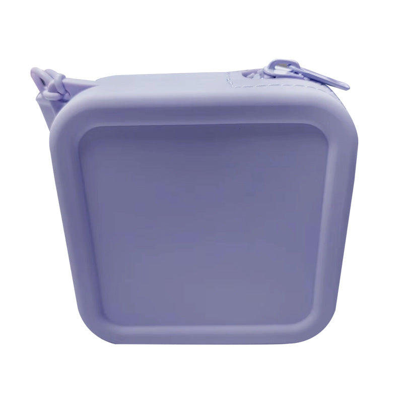 Portable Storage Silicone Cosmetic Bag Change Sanitary Napkin Storage Bag Coin Bag Large Key Case Headset Multi-purpose