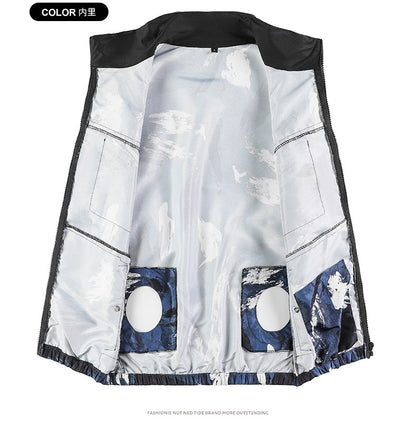 Cross-border Direct Supply Summer Cooling and Heat Prevention Air-conditioning Clothing Clothes with Fan Short-sleeved Vest Outdoor Sunscreen Work Wear