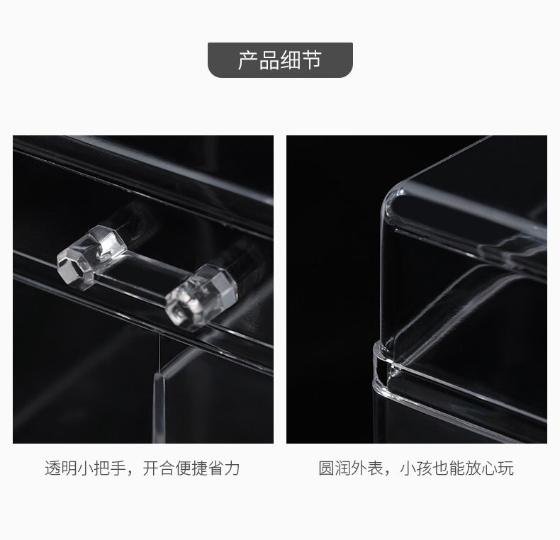 Makeup Cotton Swab Storage Box Makeup Remover Cotton Toothpick Line Acrylic Box Desktop Beauty Egg Cosmetics Storage Box
