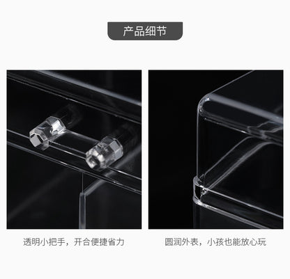 Makeup Cotton Swab Storage Box Makeup Remover Cotton Toothpick Line Acrylic Box Desktop Beauty Egg Cosmetics Storage Box