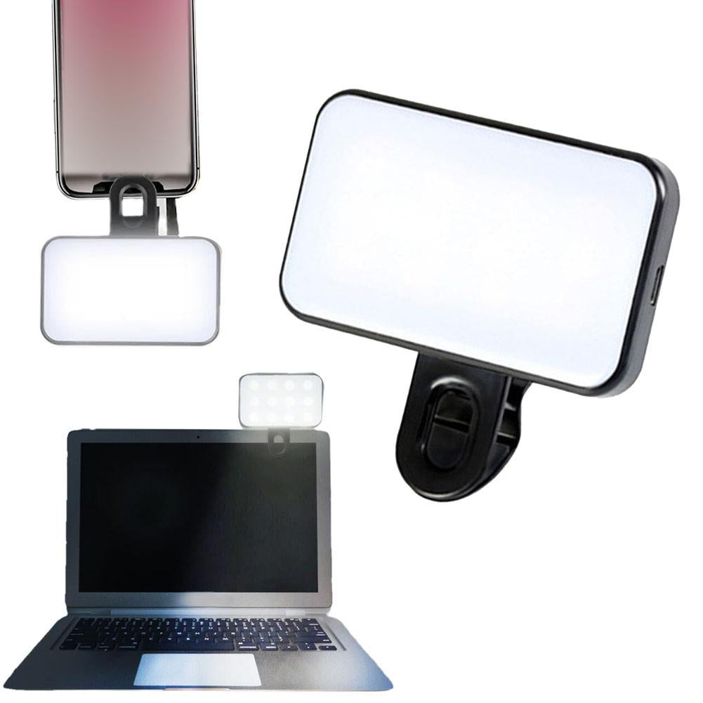 Mini Mobile Phone Flashes Selfie Lights Rechargeable 3 Modes Brightness Adjustable Clip On For Laptop Mobile Phone Fill light