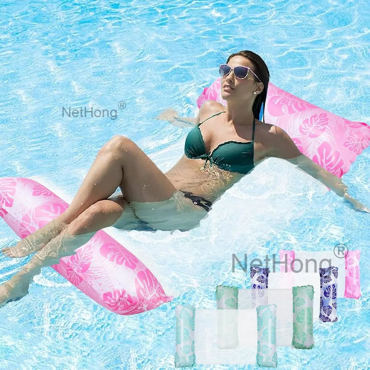 Portable Floating Water Hammock Toy Swimming Chair Iatable Float Pool Beds~