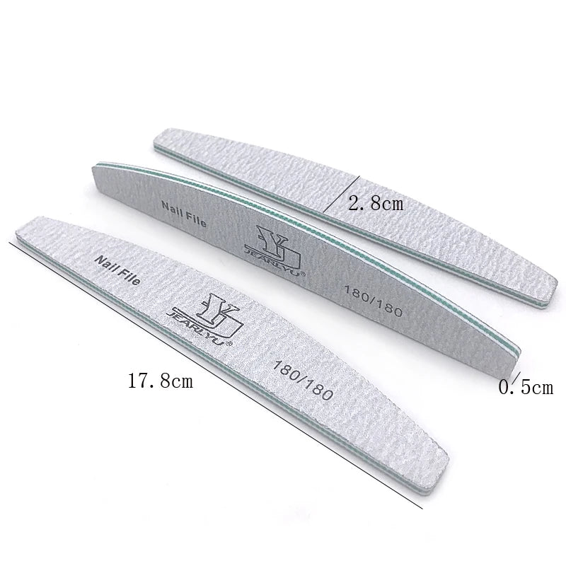 5/25Pcs/Lot Nail File Mix Color 80/100/150/180/240 Grit Professional Sandpaper Cuticle Remover Buffer Files Manicure Tool Set