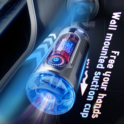 Sex Toys Male Masturbator Cup with Suction Mount Heating Rod Vaginal Penetration Pocket Pussy Masturbator Toy Adults Goods