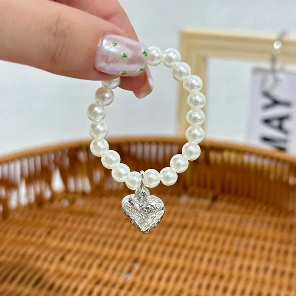 17cm Labubu Macaron Sitting Party Ornament DIY Cute Cartoon Plush Pendant Pearl Necklace Chain Alloy Accessory