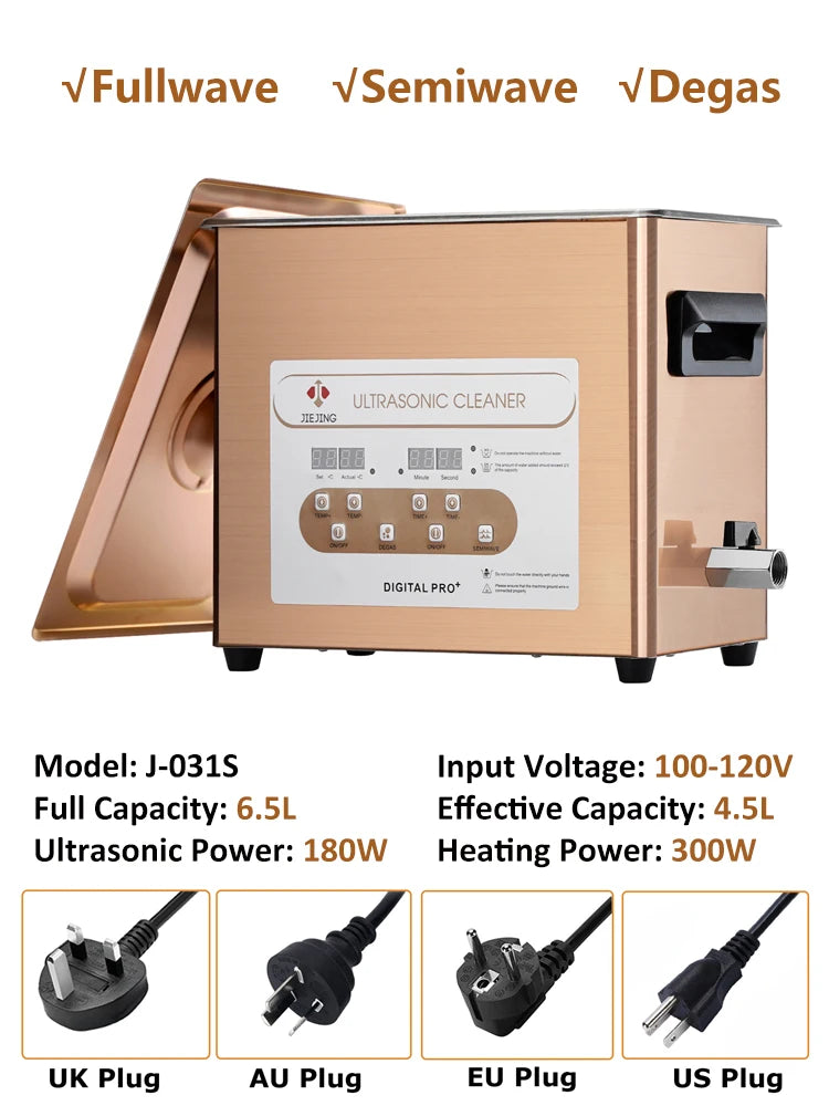 6.5L Ultrasonic Cleaner, 40kHz Ultrasonic Bath, Cleaning Machine For Jewellery Dental Motorbike Carburetor Auto Parts etc