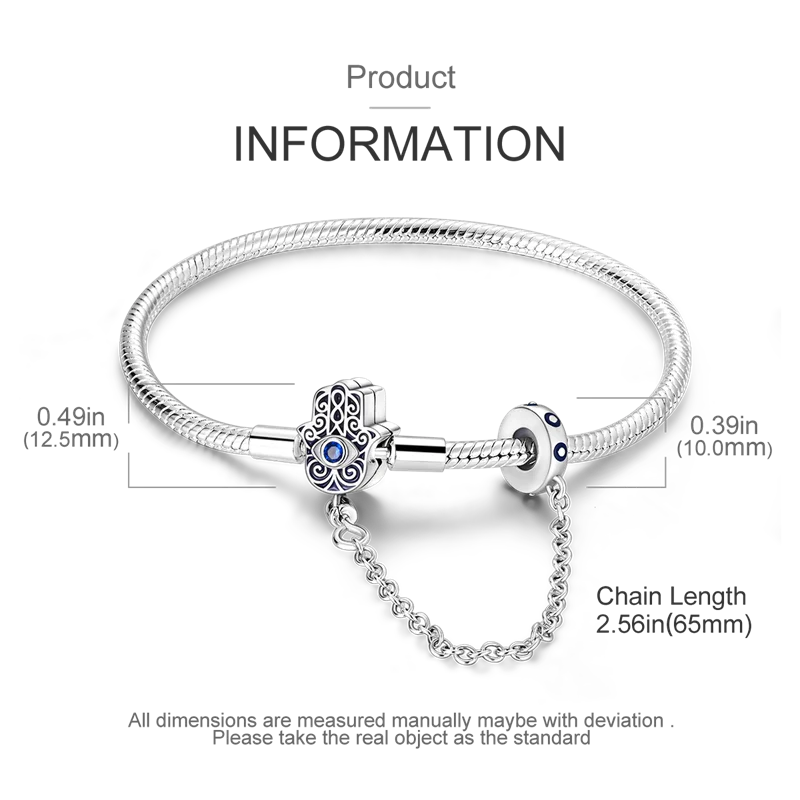 925 Sterling Silver Charm Bracelet - Leaf, Clover, Butterfly & Heart Design | 17-20cm Adjustable