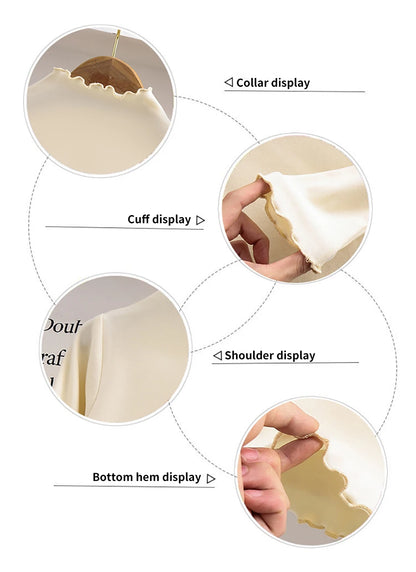 Girls Long Sleeve T-Shirt - Black Ruffle Edge Autumn Winter Base Layer