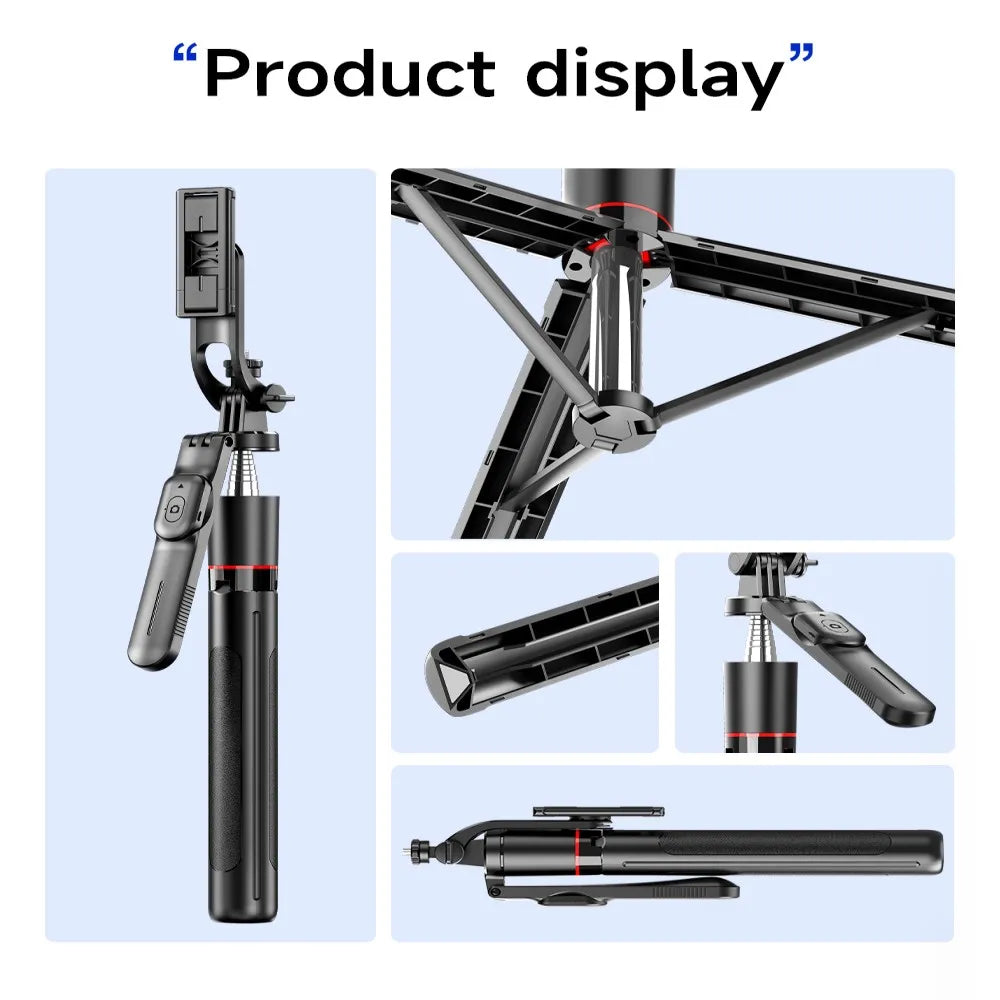 FANGTUOSI New 1.7M Wireless Selfie Stick Tripod Foldable Stand For Gopro Action Cameras Smartphones Balance Steady Shooting Live