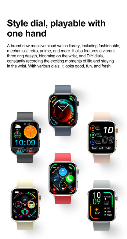 2025New NFC Smat Watch Women 1.85-inch Blood Pressure Heart Rate Bluetooth Call Female Health Smarwatches Ladies For Android IOS