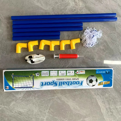 Portable Football Goal Set with Ball and Pump - Removable, Indoor/Outdoor Fun Game