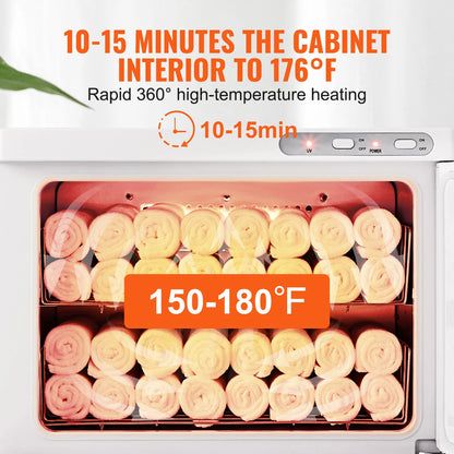 SucceBuy Hot Towel Warmer 8/23L Large Capacity with See Through Window 2-in-1 Quick All-round Heating Facials SPA Massage Salon