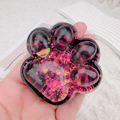 1PC Dark Starry Sky Cat Claw Squishy Fidget Toys Soft Cute Cat Paw Slow Rebound Pinch Decompression Toy for Kids Christmas Gifts