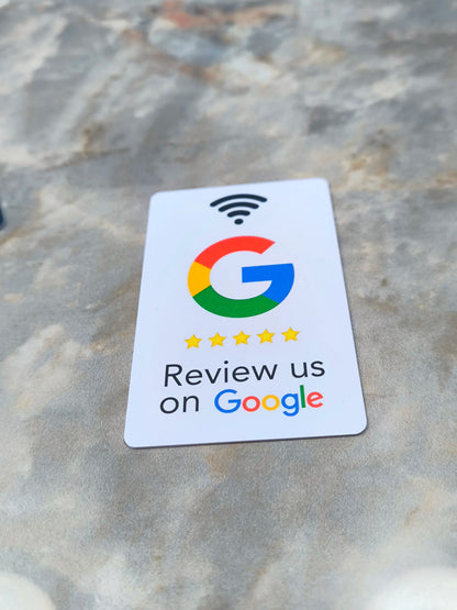 13.56Mhz programmable Google Review Card NFC station table NFC Google Reviews display bending card standing brand bracket