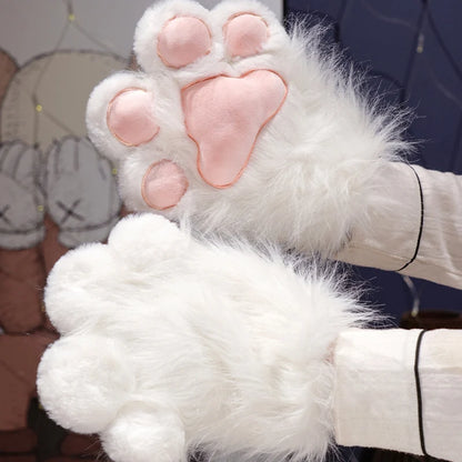 Cute 2D Cat Claw Plush Fursuit Kawaii Furry Cosplay Cat Claw Gloves Wings Cat Shoes Furry Boots Anime Party Cosplay Costume
