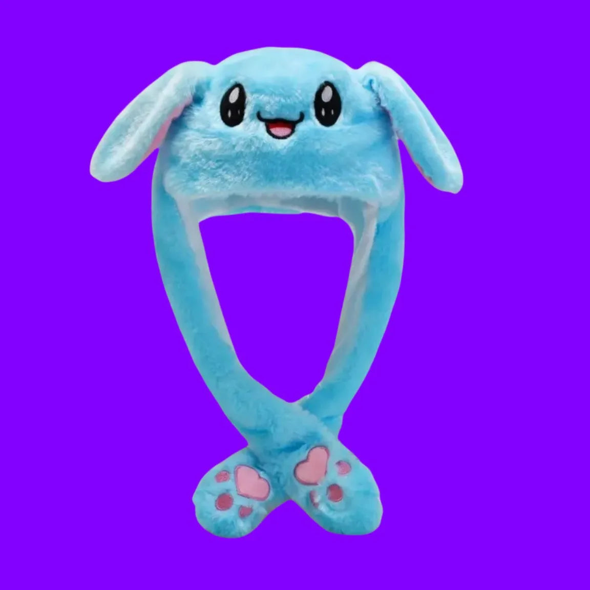 Kuromi Hello Kitty Moving Ears Cap for Girls Glowing Rabbit Hat Funny Stitch LED Plush Bunny Hats Halloween Party Accessories